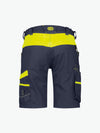 Dassy Manilla Women Werkshort met stretch voor dames - Nachtblauw/Fluogeel Korte Werkbroek Dames Dassy