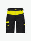 Dassy Manilla Werkshort met stretch - Zwart/Fluogeel Korte Werkbroek Dassy