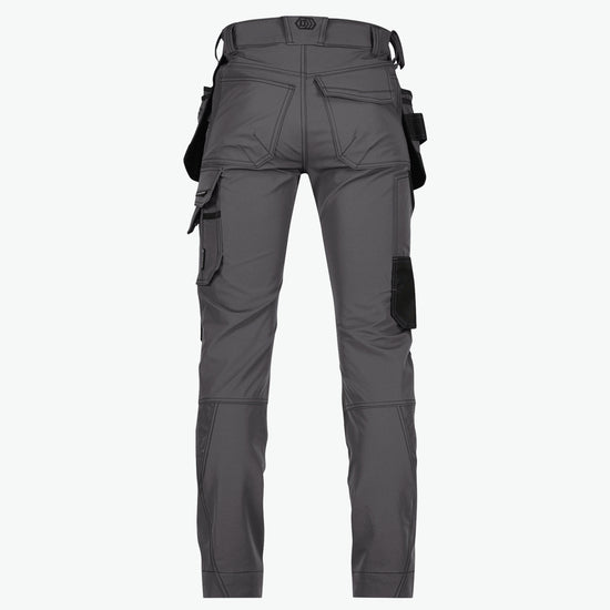 Dassy Matrix Stretch holsterzakkenbroek met kniezakken - Antracietgrijs/Zwart Werkbroek Dassy