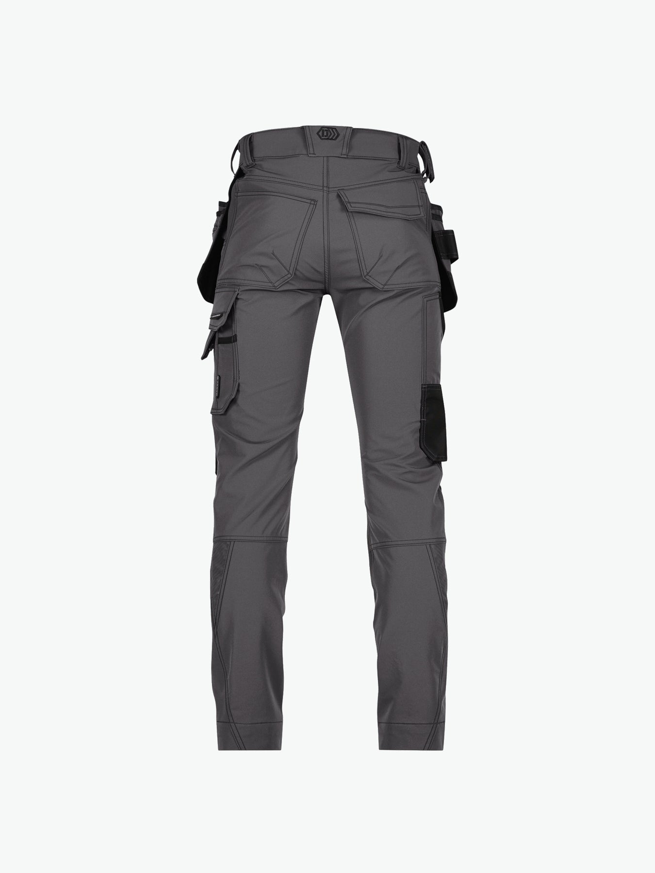 Dassy Matrix Stretch holsterzakkenbroek met kniezakken - Antracietgrijs/Zwart Werkbroek Dassy