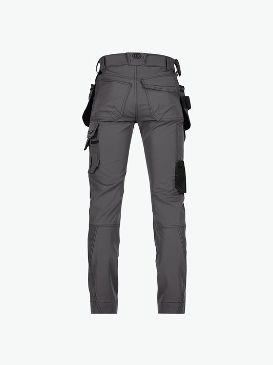 Dassy Matrix Stretch holsterzakkenbroek met kniezakken - Antracietgrijs/Zwart Werkbroek Dassy