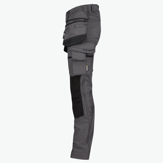 Dassy Matrix Stretch holsterzakkenbroek met kniezakken - Antracietgrijs/Zwart Werkbroek Dassy