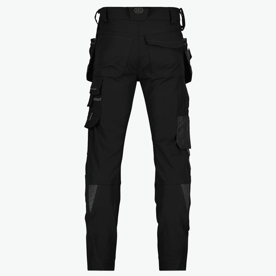 Dassy Matrix Stretch holsterzakkenbroek met kniezakken - Zwart/Antracietgrijs Werkbroek Dassy