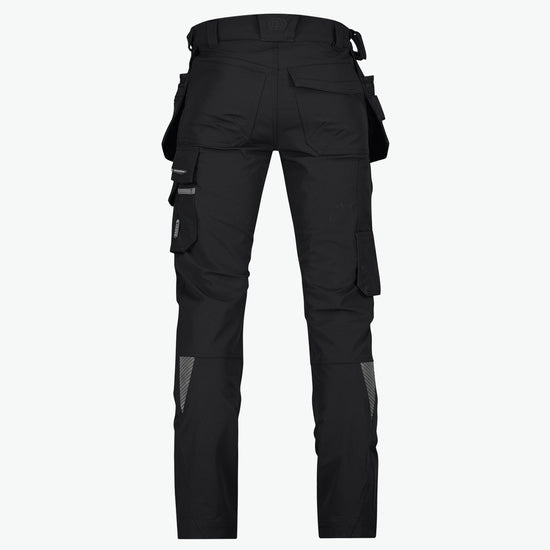 Dassy Matrix Stretch holsterzakkenbroek met kniezakken - Zwart Werkbroek Dassy