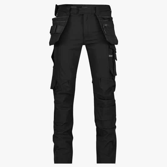 Dassy Matrix Stretch holsterzakkenbroek met kniezakken - Zwart Werkbroek Dassy