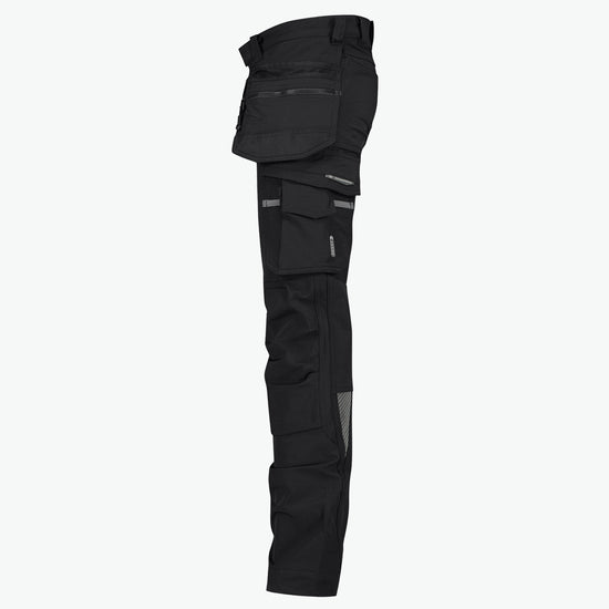 Dassy Matrix Stretch holsterzakkenbroek met kniezakken - Zwart Werkbroek Dassy