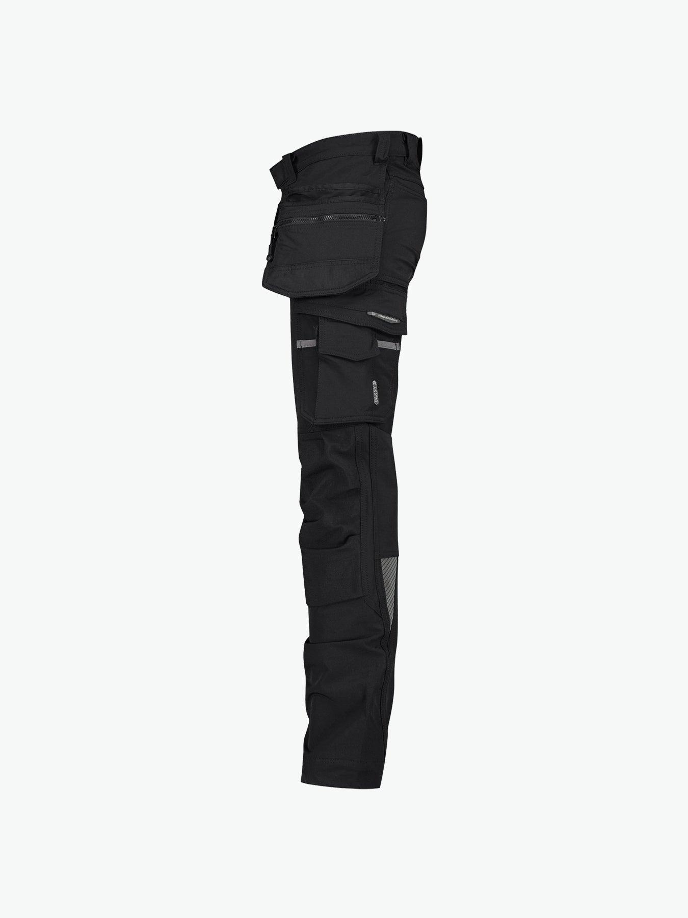 Dassy Matrix Stretch holsterzakkenbroek met kniezakken - Zwart Werkbroek Dassy