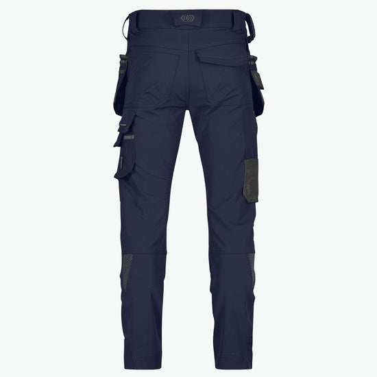 Dassy Matrix Stretch holsterzakkenbroek met kniezakken - Nachtblauw/Antracietgrijs Werkbroek Dassy