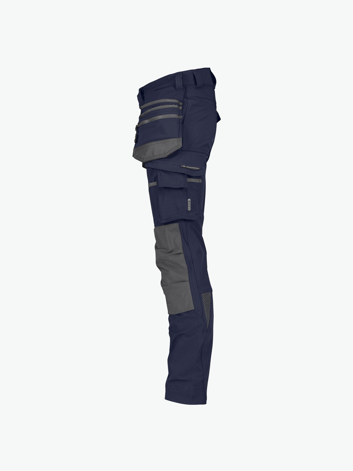 Dassy Matrix Stretch holsterzakkenbroek met kniezakken - Nachtblauw/Antracietgrijs Werkbroek Dassy