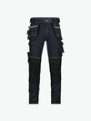Dassy Melbourne Stretch holsterzakkenjeans met kniezakken - Jeansblauw/Zwart Werkbroek Dassy