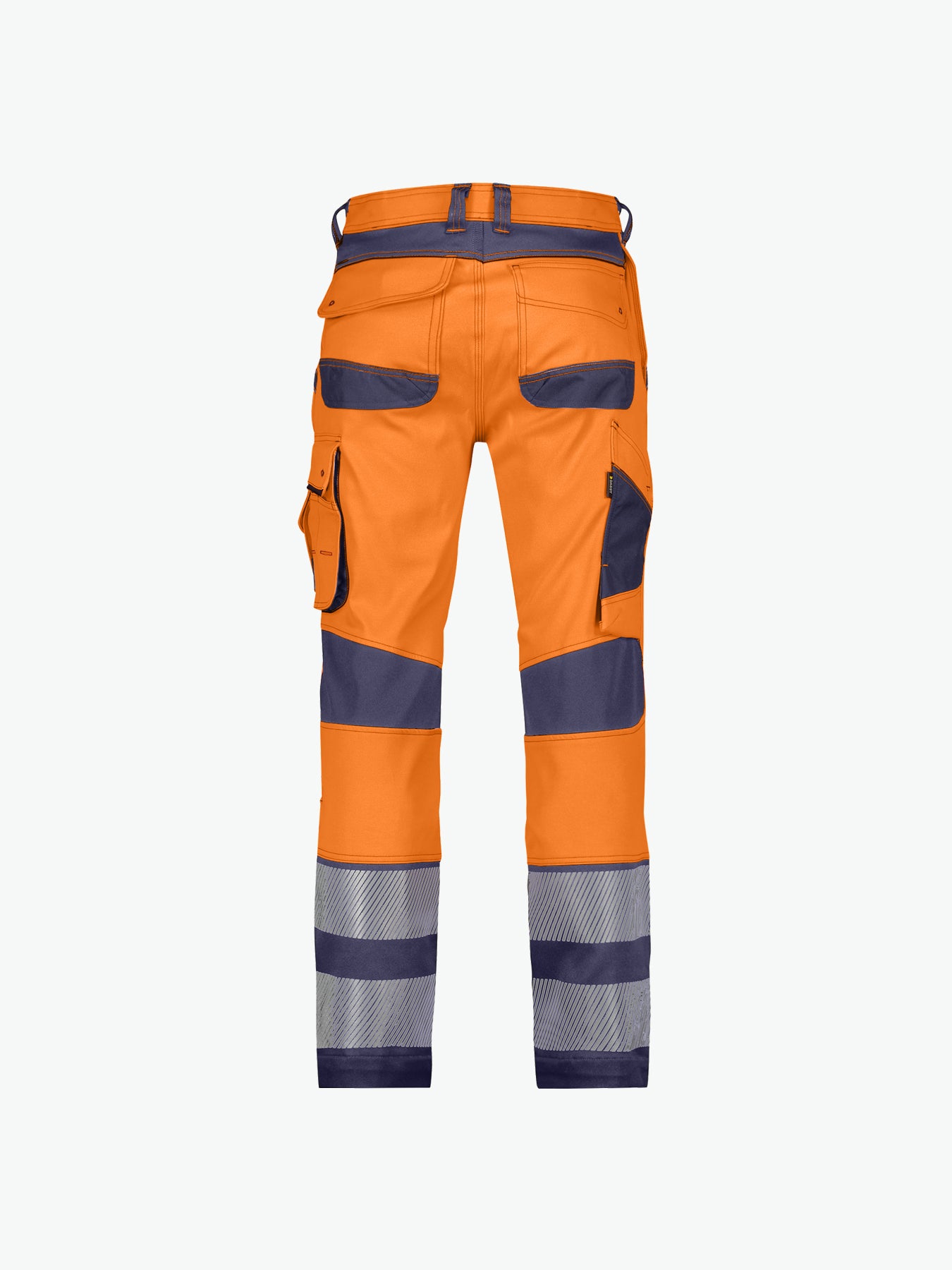 Dassy Minnesota Stretch hogezichtbaarheidsbroek - Fluo-Oranje/Marineblauw Werkbroek HiVis Dassy