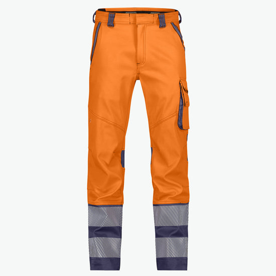 Dassy Minnesota Stretch hogezichtbaarheidsbroek - Fluo-Oranje/Marineblauw Werkbroek HiVis Dassy