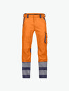 Dassy Minnesota Stretch hogezichtbaarheidsbroek - Fluo-Oranje/Marineblauw Werkbroek HiVis Dassy