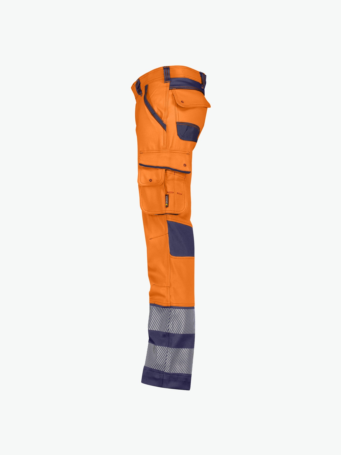 Dassy Minnesota Stretch hogezichtbaarheidsbroek - Fluo-Oranje/Marineblauw Werkbroek HiVis Dassy