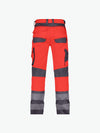 Dassy Minnesota Stretch hogezichtbaarheidsbroek - Fluorood/Cementgrijs Werkbroek HiVis Dassy
