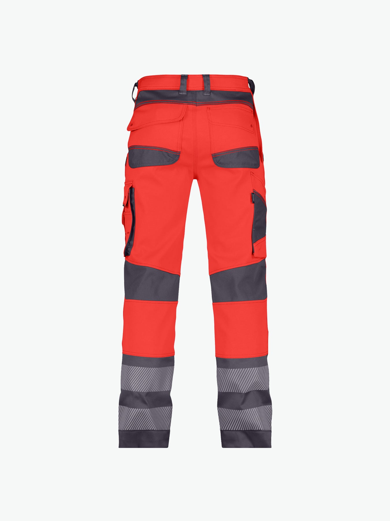 Dassy Minnesota Stretch hogezichtbaarheidsbroek - Fluorood/Cementgrijs Werkbroek HiVis Dassy
