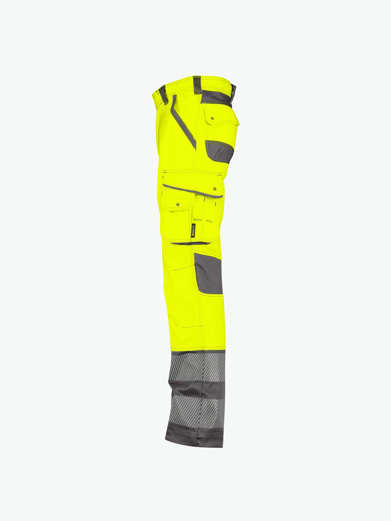 Dassy Minnesota Stretch hogezichtbaarheidsbroek - Fluogeel/Cementgrijs Werkbroek HiVis Dassy