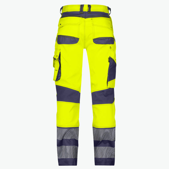 Dassy Minnesota Stretch hogezichtbaarheidsbroek - Fluogeel/Marineblauw Werkbroek HiVis Dassy
