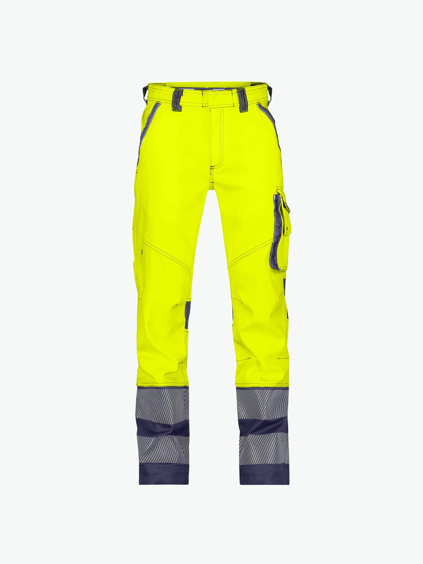 Dassy Minnesota Stretch hogezichtbaarheidsbroek - Fluogeel/Marineblauw Werkbroek HiVis Dassy