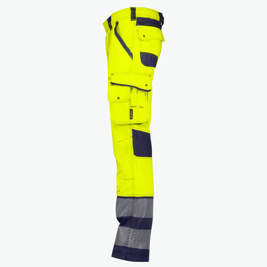 Dassy Minnesota Stretch hogezichtbaarheidsbroek - Fluogeel/Marineblauw Werkbroek HiVis Dassy