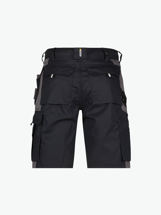 Dassy Monza Tweekleurige holsterzakkenshort - Zwart/Cementgrijs Korte Werkbroek Dassy