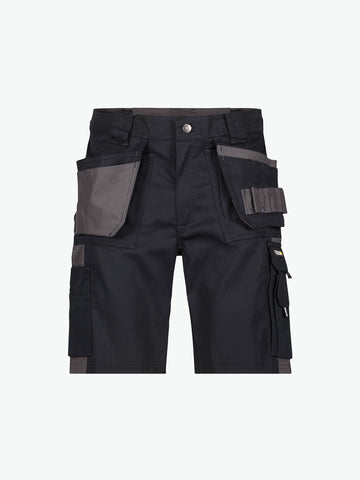 Dassy Monza Tweekleurige holsterzakkenshort - Zwart/Cementgrijs Korte Werkbroek Dassy