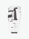Dassy Monza Tweekleurige holsterzakkenshort - Wit/Cementgrijs Korte Werkbroek Dassy
