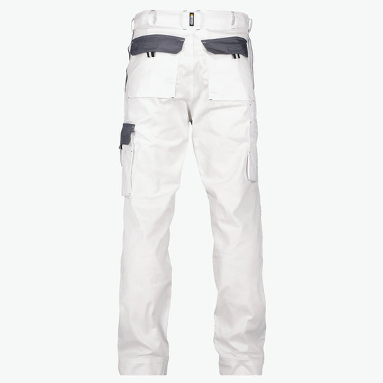 Dassy Nashville Tweekleurige werkbroek - Wit/Cementgrijs Werkbroek Dassy