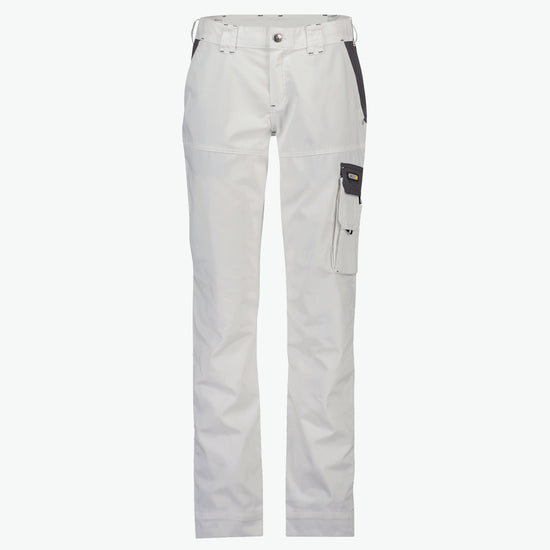 Dassy Nashville Women Tweekleurige werkbroek voor dames - Wit/Cementgrijs Werkbroek Dames Dassy