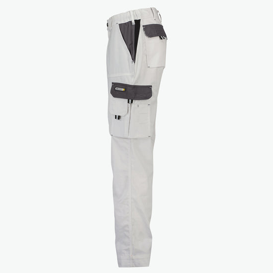 Dassy Nashville Women Tweekleurige werkbroek voor dames - Wit/Cementgrijs Werkbroek Dames Dassy