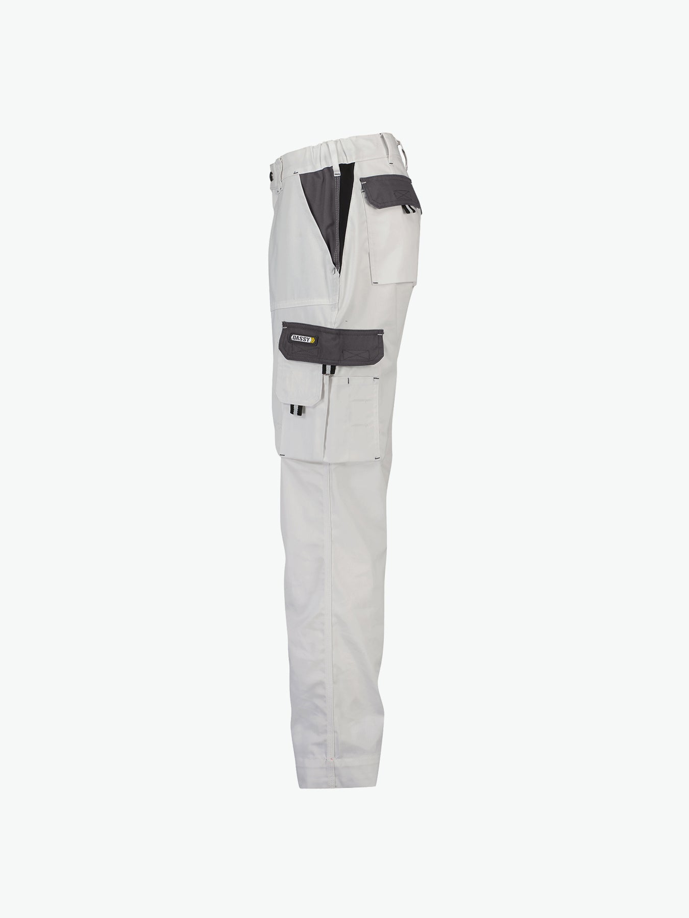 Dassy Nashville Women Tweekleurige werkbroek voor dames - Wit/Cementgrijs Werkbroek Dames Dassy