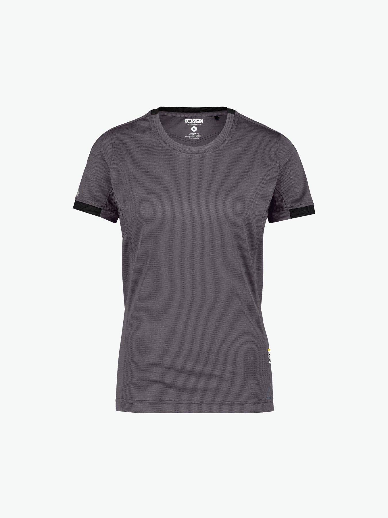 Dassy Nexus Women T-shirt voor dames - Antracietgrijs/Zwart Werkshirt Dames Dassy