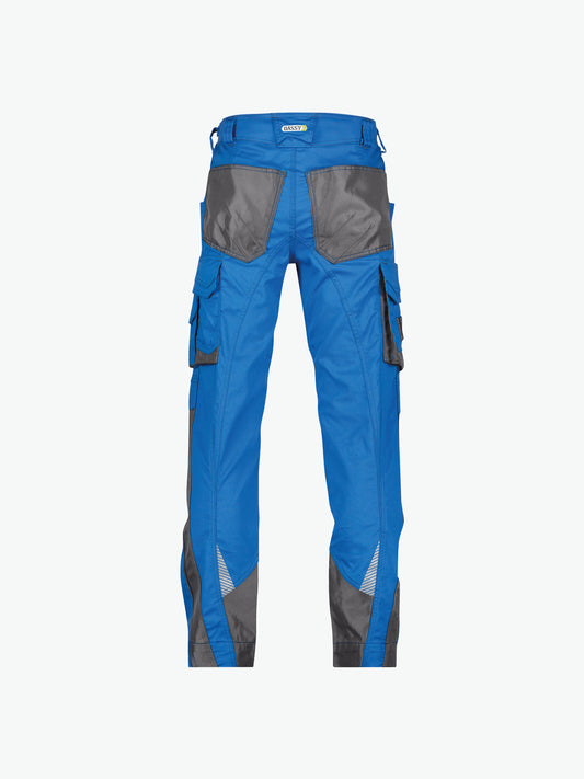 Dassy Nova Werkbroek met kniezakken - Azuurblauw/Antracietgrijs Werkbroek Dassy