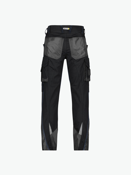 Dassy Nova Werkbroek met kniezakken - Zwart/Antracietgrijs Werkbroek Dassy