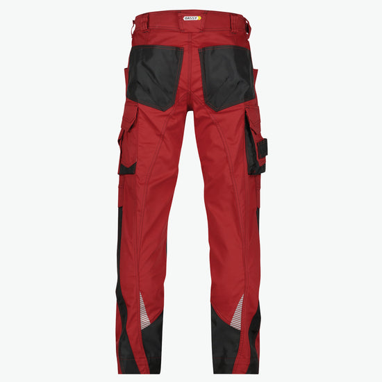 Dassy Nova Werkbroek met kniezakken - Rood/Zwart Werkbroek Dassy