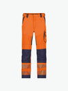 Dassy Odessa Zomer hogezichtbaarheidsbroek met kniezakken - Fluo-Oranje/Marineblauw Werkbroek Hivis Dassy