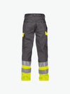 Dassy Omaha Hogezichtbaarheidsbroek - Cementgrijs/Fluogeel Werkbroek HiVis Dassy