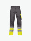 Dassy Omaha Hogezichtbaarheidsbroek - Cementgrijs/Fluogeel Werkbroek HiVis Dassy