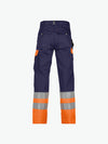 Dassy Omaha Hogezichtbaarheidsbroek - Marineblauw/Fluo-Oranje Werkbroek HiVis Dassy