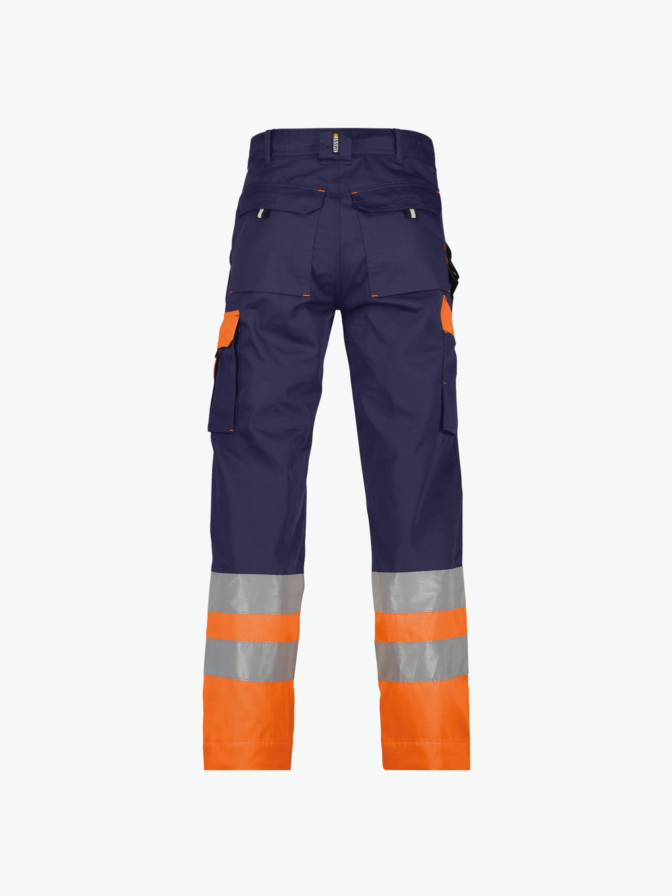 Dassy Omaha Hogezichtbaarheidsbroek - Marineblauw/Fluo-Oranje Werkbroek HiVis Dassy