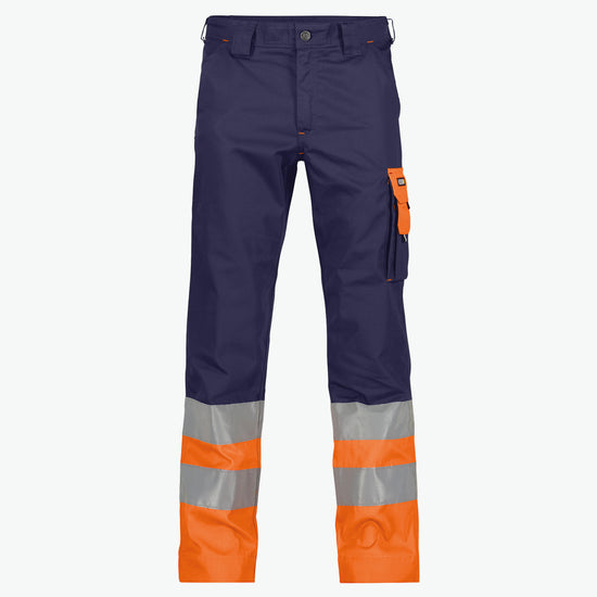 Dassy Omaha Hogezichtbaarheidsbroek - Marineblauw/Fluo-Oranje Werkbroek HiVis Dassy