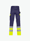 Dassy Omaha Hogezichtbaarheidsbroek - Marineblauw/Fluogeel Werkbroek Hivis Dassy