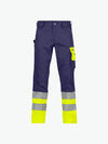 Dassy Omaha Hogezichtbaarheidsbroek - Marineblauw/Fluogeel Werkbroek Hivis Dassy