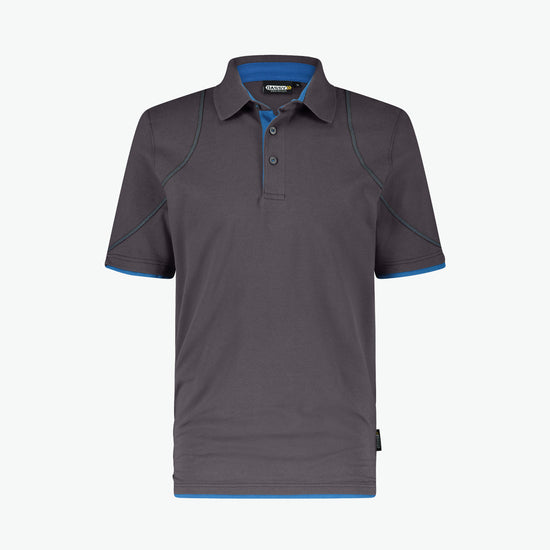 Dassy Orbital Polo - Antracietgrijs/Azuurblauw Werkpolo Dassy