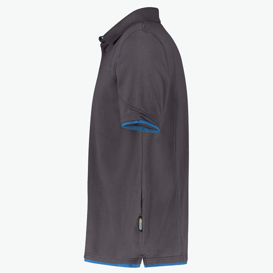 Dassy Orbital Polo - Antracietgrijs/Azuurblauw Werkpolo Dassy