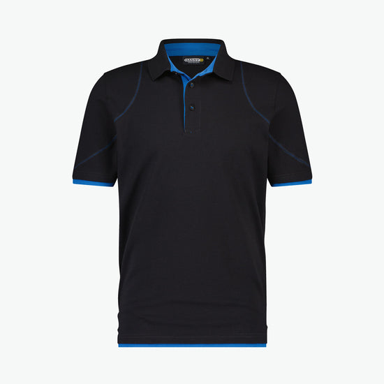 Dassy Orbital Polo - Zwart/Azuurblauw Werkpolo Dassy