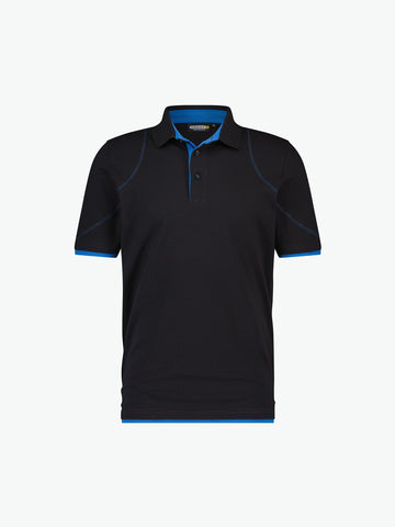 Dassy Orbital Polo - Zwart/Azuurblauw Werkpolo Dassy