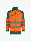 Dassy Orlando Hoge zichtbaarheidsvest - Fluo-Oranje/Flessengroen Werkjas Hivis Dassy