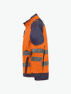 Dassy Orlando Hoge zichtbaarheidsvest - Fluo-Oranje/Marineblauw Werkjas Hivis Dassy