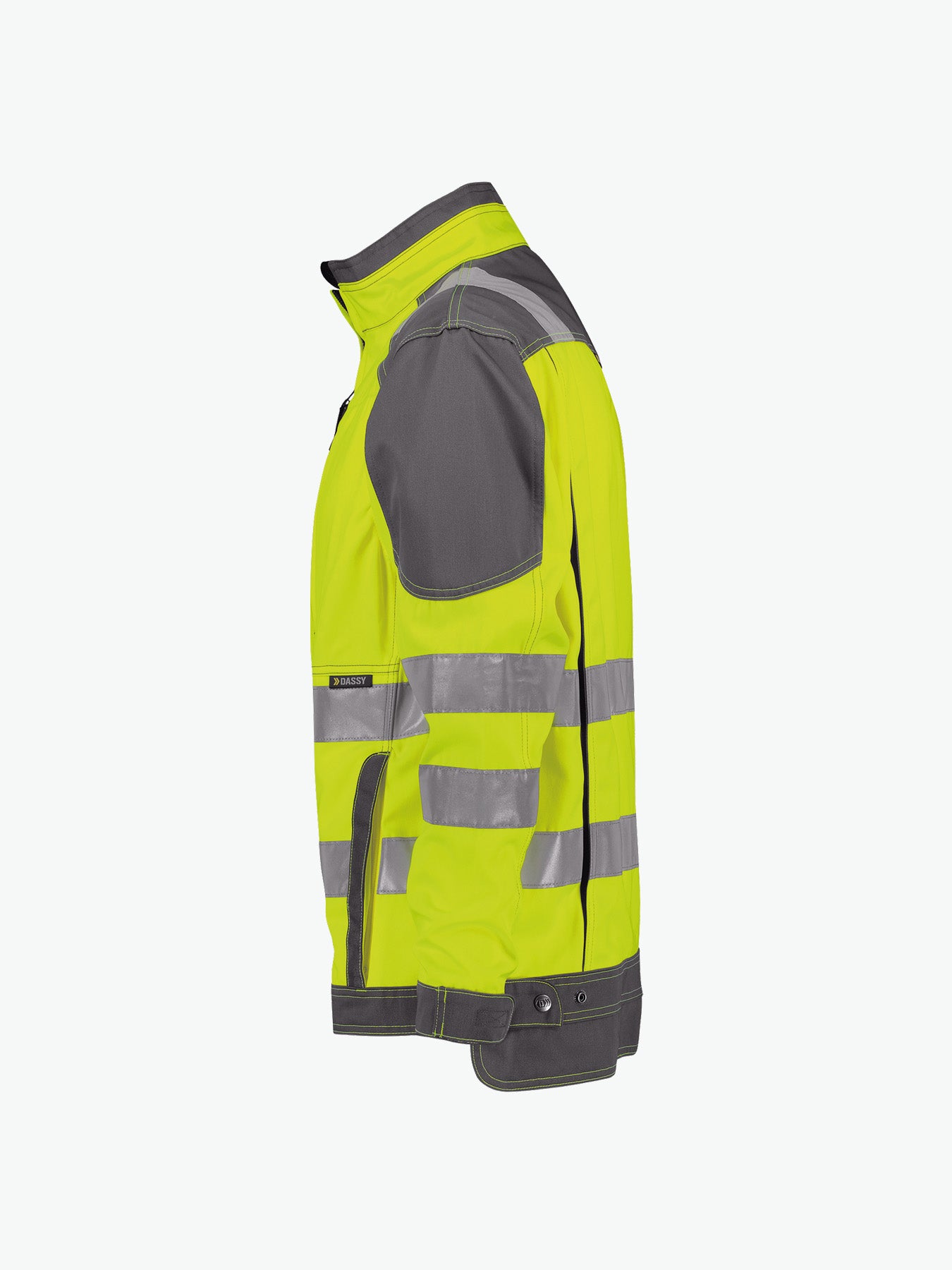 Dassy Orlando Hoge zichtbaarheidsvest - Fluogeel/Cementgrijs Werkjas Hivis Dassy
